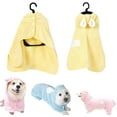 thumbnail image 1 of Zallopaws Dog Drying Towel, Zallo Paws Pet Towel, Bunny Ear Microfiber Absorbent Skin-Friendly Dog & Cat Hoodie Bathrobe, Toallas para Perros, Dog Bath Robe for Drying Dogs (Yellow, M), 1 of 7
