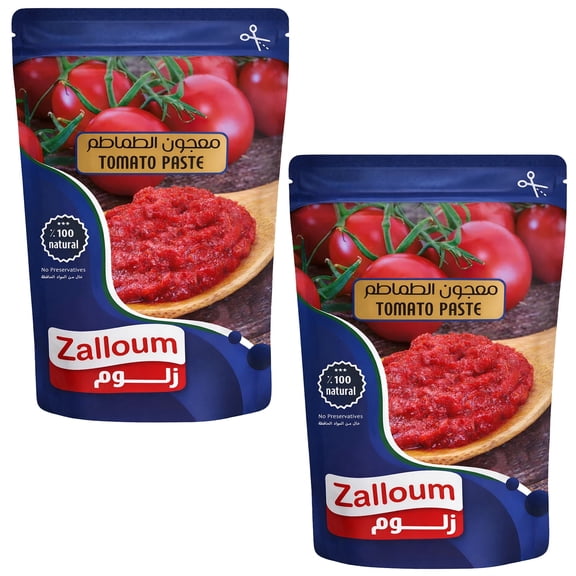 Zalloum - Tomato Paste, All Natural, Preservatives Free, 135g (2 Pack)
