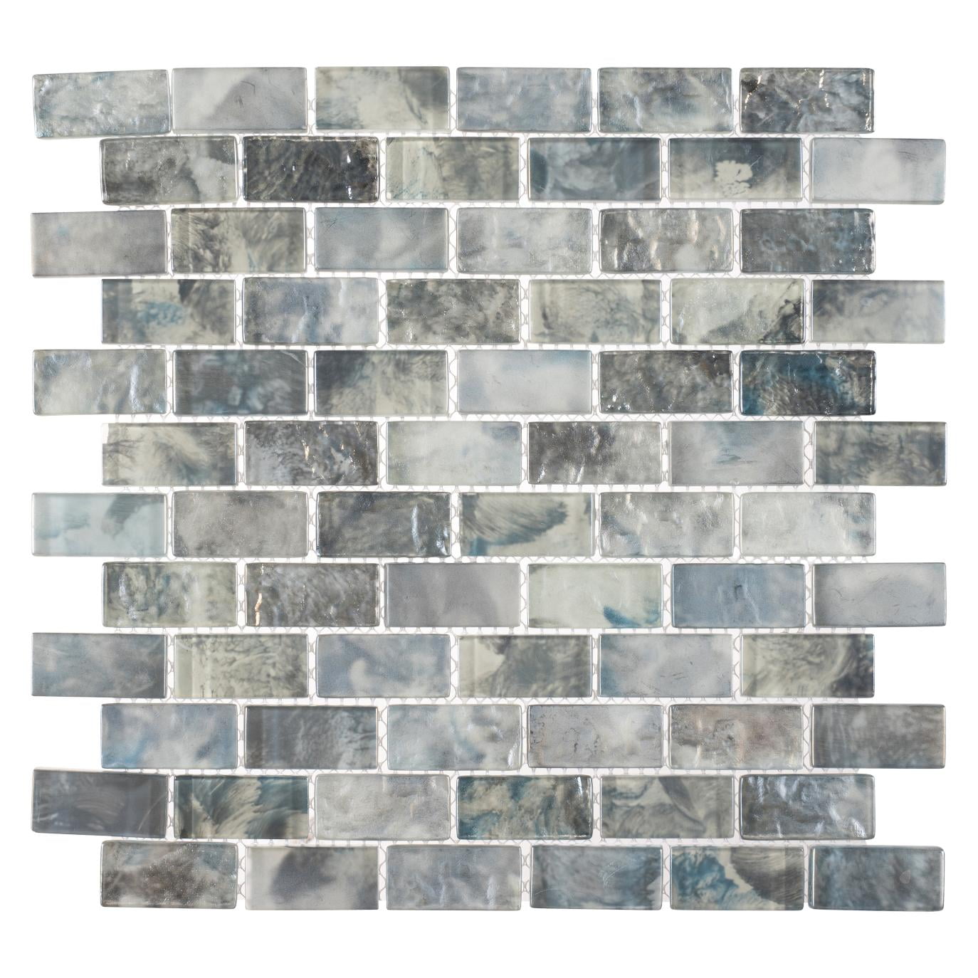 Zalo 1" x 2" Glass Brick Joint Mosaic Tile in Knoll