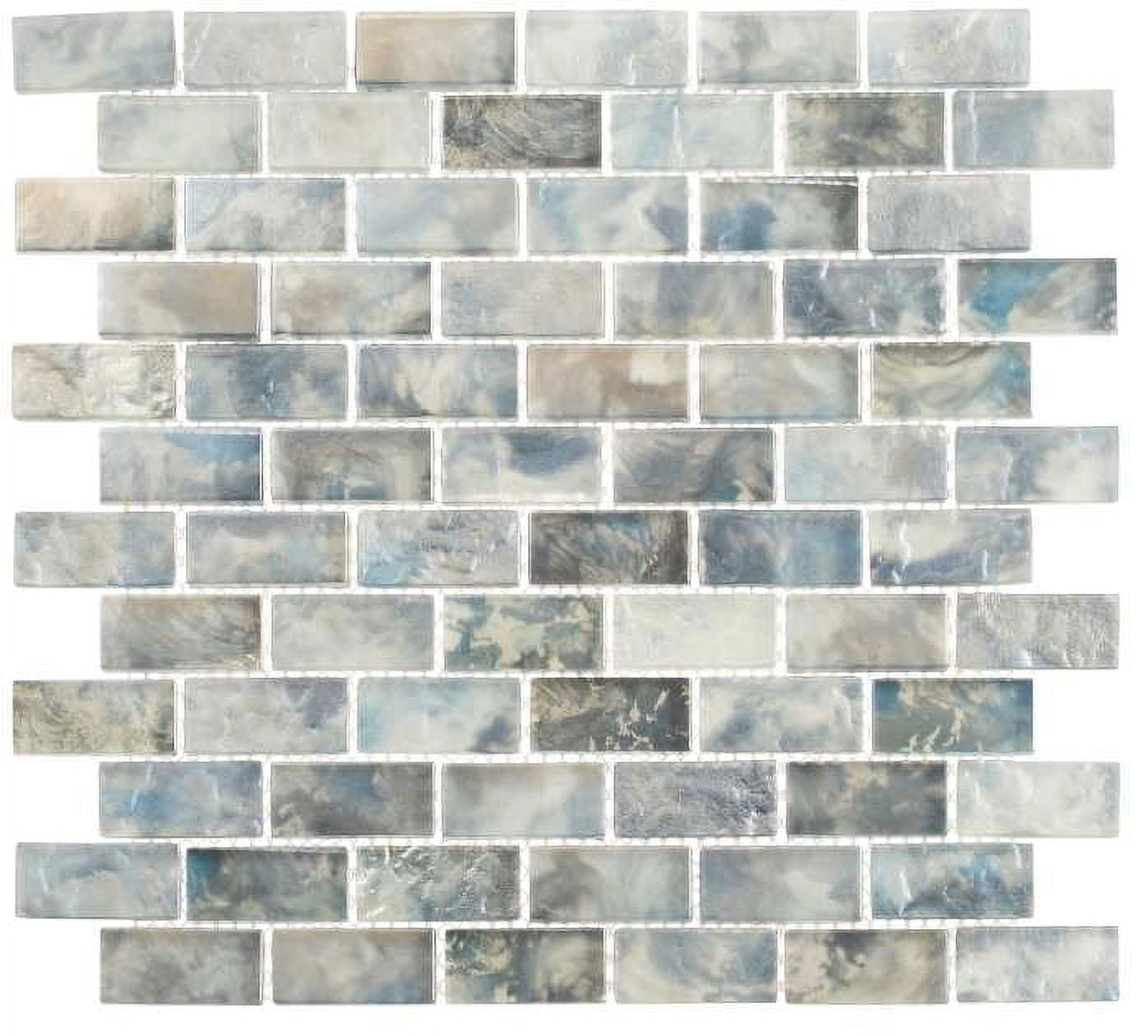 Zalo 1" x 2" Glass Brick Joint Mosaic Tile in Knoll