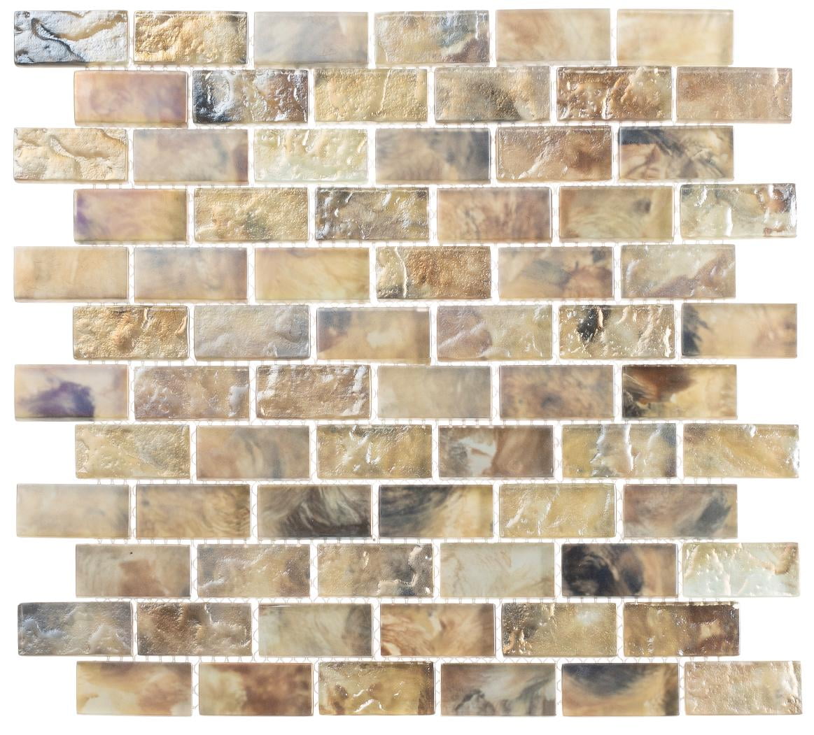 Zalo 1'' x 2'' Haven Glass Brick Joint Mosaic Tile