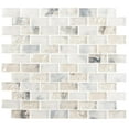 thumbnail image 1 of Zalo Vapor White 1-in. x 2-in. Brick Joint Vintage Polished Glass Mosaic Wall and Floor Tile, 1 of 1