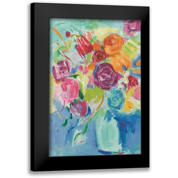 Zaman, Farida 11x14 Black Modern Framed Museum Art Print Titled - Matisse Florals Pastel Crop