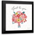 thumbnail image 1 of Zaman, Farida 12x12 Black Modern Framed Museum Art Print Titled - Bright Petals II, 1 of 5