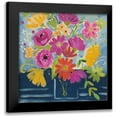 thumbnail image 1 of Zaman, Farida 12x12 Black Modern Framed Museum Art Print Titled - Folk Floral III, 1 of 5