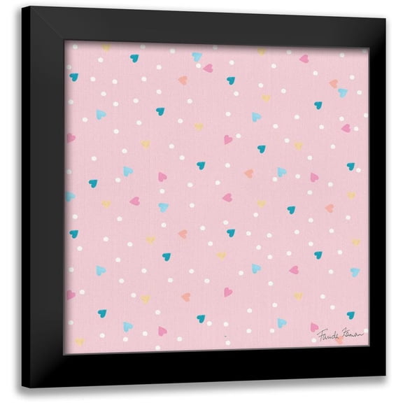 Zaman, Farida 12x12 Black Modern Framed Museum Art Print Titled - Happy Baby Pattern VB