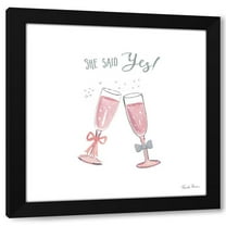 Farida Zaman 12x12 Black Modern Wood Framed Wall Art Titled - It Takes Two IX