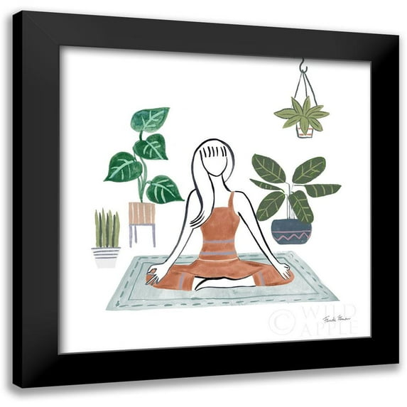 Zaman, Farida 12x12 Black Modern Framed Museum Art Print Titled - Self Care II