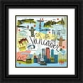 thumbnail image 1 of Zaman, Farida 12x12 Black Ornate Wood Framed with Double Matting Museum Art Print Titled - Global Travel V, 1 of 4