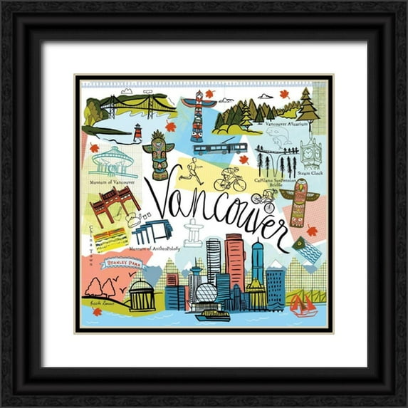 Zaman, Farida 12x12 Black Ornate Wood Framed with Double Matting Museum Art Print Titled - Global Travel V