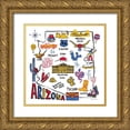 thumbnail image 1 of Zaman, Farida 12x12 Gold Ornate Wood Framed with Double Matting Museum Art Print Titled - Arizona, 1 of 4