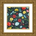 thumbnail image 1 of Zaman, Farida 12x12 Gold Ornate Wood Framed with Double Matting Museum Art Print Titled - Homage to Frida Pattern IVC, 1 of 4