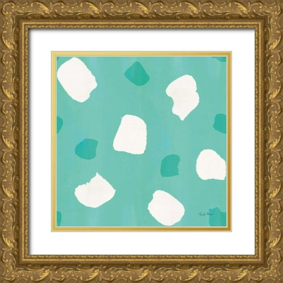 Zaman, Farida 12x12 Gold Ornate Wood Framed with Double Matting Museum Art Print Titled - Tutti Frutti Pattern IVB