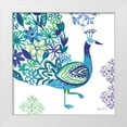 thumbnail image 1 of Zaman, Farida 12x12 White Modern Wood Framed Museum Art Print Titled - Jewel Peacocks III, 1 of 4