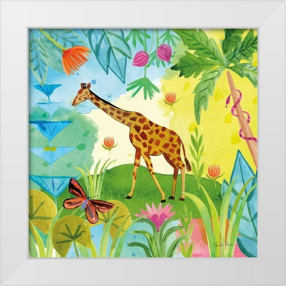 Zaman, Farida 12x12 White Modern Wood Framed Museum Art Print Titled - The Big Jungle IV