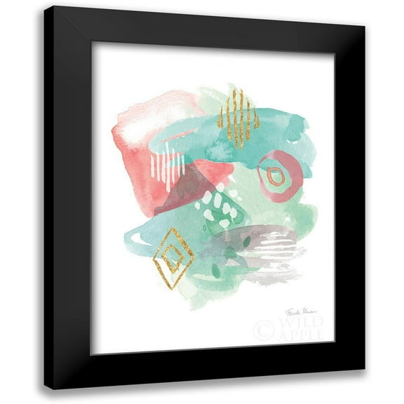 Zaman, Farida 12x14 Black Modern Framed Museum Art Print Titled - Faridas Abstract III v2