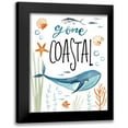 thumbnail image 1 of Zaman, Farida 12x14 Black Modern Framed Museum Art Print Titled - Whale Tale I Gone Coastal, 1 of 5