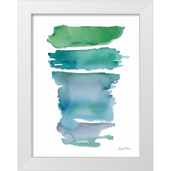 Zaman, Farida 12x14 White Modern Wood Framed Museum Art Print Titled - Sideways I