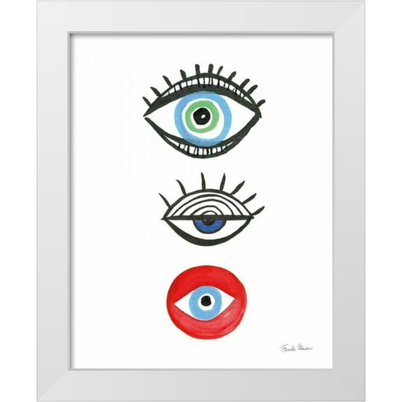 Zaman, Farida 12x14 White Modern Wood Framed Museum Art Print Titled - The Stare II