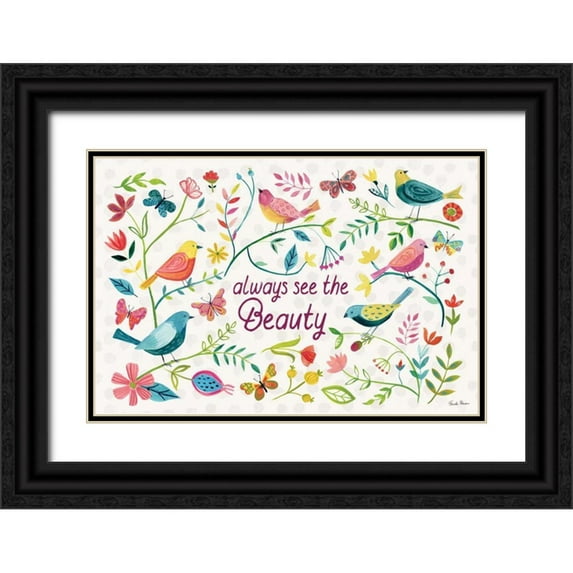Zaman, Farida 14x11 Black Ornate Wood Framed with Double Matting Museum Art Print Titled - Budding Beauty I