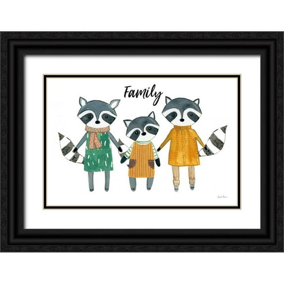 Zaman, Farida 14x11 Black Ornate Wood Framed with Double Matting Museum Art Print Titled - Neighborhood Pals X Family