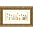 thumbnail image 1 of Zaman, Farida 14x8 Gold Ornate Wood Framed with Double Matting Museum Art Print Titled - Think Pink I Gold, 1 of 4