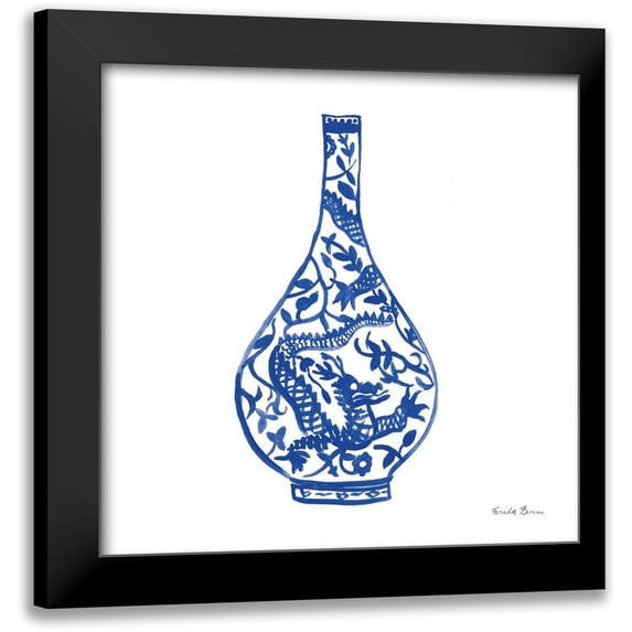 Zaman, Farida 15x15 Black Modern Framed Museum Art Print Titled - Chinoiserie VI