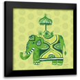 thumbnail image 1 of Zaman, Farida 15x15 Black Modern Framed Museum Art Print Titled - Jeweled Elephant IV, 1 of 5