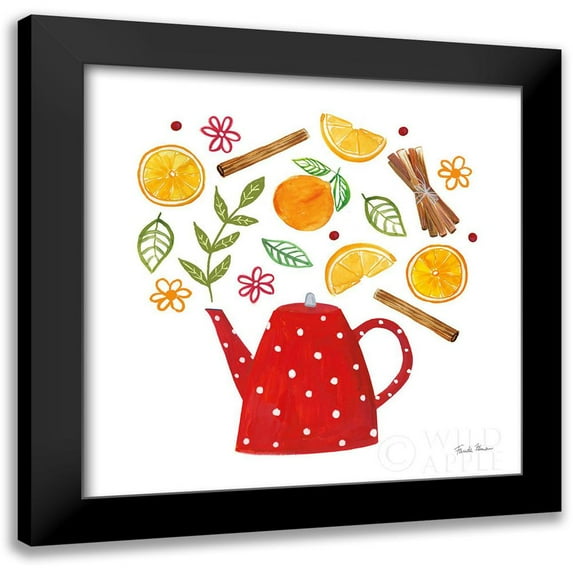 Zaman, Farida 15x15 Black Modern Framed Museum Art Print Titled - Organic Tea IV