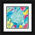 thumbnail image 1 of Zaman, Farida 15x15 Black Ornate Wood Framed with Double Matting Museum Art Print Titled - Fruity Flamingos VIII, 1 of 4