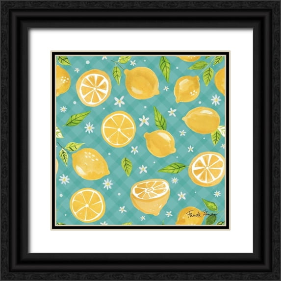 Zaman, Farida 15x15 Black Ornate Wood Framed with Double Matting Museum Art Print Titled - Mellow Yellow Step 01B