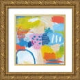 thumbnail image 1 of Zaman, Farida 15x15 Gold Ornate Wood Framed with Double Matting Museum Art Print Titled - Cheerful II, 1 of 4