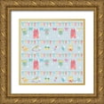 thumbnail image 1 of Zaman, Farida 15x15 Gold Ornate Wood Framed with Double Matting Museum Art Print Titled - Happy Baby Pattern VIIC, 1 of 4