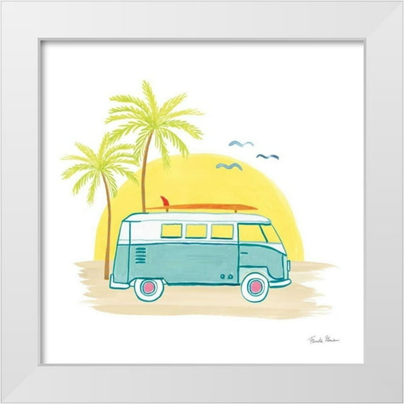 Zaman, Farida 15x15 White Modern Wood Framed Museum Art Print Titled - Beach Cruiser I
