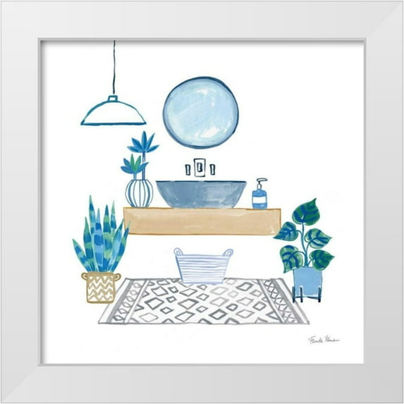 Zaman, Farida 15x15 White Modern Wood Framed Museum Art Print Titled - Relax I