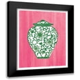 thumbnail image 1 of Zaman, Farida 15x18 Black Modern Framed Museum Art Print Titled - Chinoiserie III Green Watercolor, 1 of 5