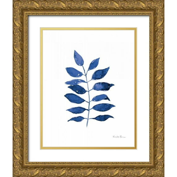 Zaman, Farida 15x18 Gold Ornate Wood Framed with Double Matting Museum Art Print Titled - Fresh and Blue IV