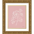 thumbnail image 1 of Zaman, Farida 15x18 Gold Ornate Wood Framed with Double Matting Museum Art Print Titled - Joyful Peonies IV Pink, 1 of 4