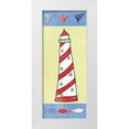 thumbnail image 1 of Zaman, Farida 15x32 White Modern Wood Framed Museum Art Print Titled - Coastal Lighthouse II, 1 of 4
