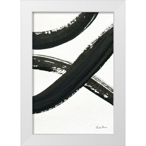 Zaman, Farida 17x24 White Modern Wood Framed Museum Art Print Titled - Inky VI