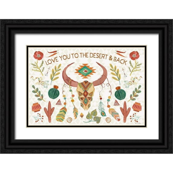 Zaman, Farida 18x13 Black Ornate Wood Framed with Double Matting Museum Art Print Titled - Southwest Vibes I