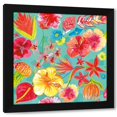 thumbnail image 1 of Farida Zaman 20x20 Black Modern Wood Framed Wall Art Titled - Tutti Frutti Pattern IB, 1 of 6