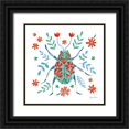 thumbnail image 1 of Zaman, Farida 20x20 Black Ornate Wood Framed with Double Matting Museum Art Print Titled - Folk Beetle II, 1 of 4