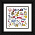 thumbnail image 1 of Zaman, Farida 20x20 Black Ornate Wood Framed with Double Matting Museum Art Print Titled - Oregon, 1 of 4