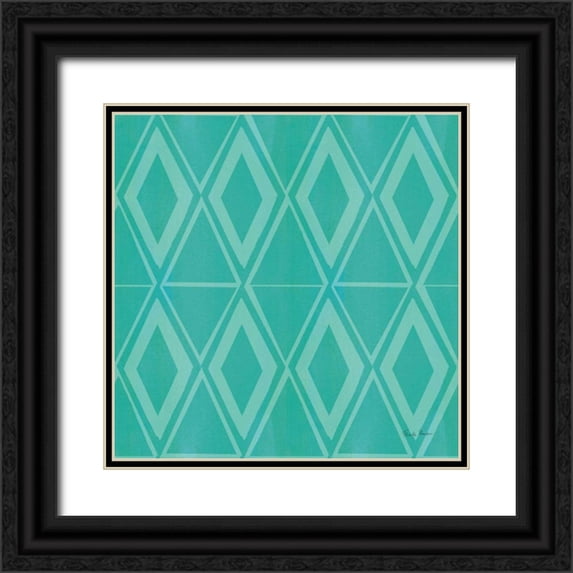 Zaman, Farida 20x20 Black Ornate Wood Framed with Double Matting Museum Art Print Titled - Tutti Frutti Pattern VIB