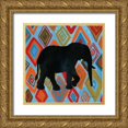 thumbnail image 1 of Zaman, Farida 20x20 Gold Ornate Wood Framed with Double Matting Museum Art Print Titled - African Animal I, 1 of 4
