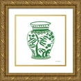 thumbnail image 1 of Zaman, Farida 20x20 Gold Ornate Wood Framed with Double Matting Museum Art Print Titled - Chinoiserie IV Green, 1 of 4