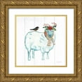 thumbnail image 1 of Zaman, Farida 20x20 Gold Ornate Wood Framed with Double Matting Museum Art Print Titled - Holiday Farm Animals III, 1 of 4