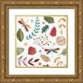 thumbnail image 1 of Zaman, Farida 20x20 Gold Ornate Wood Framed with Double Matting Museum Art Print Titled - Whimsical Woodland Pattern IV, 1 of 4