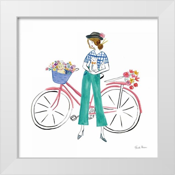 Zaman, Farida 20x20 White Modern Wood Framed Museum Art Print Titled - Fun Times II